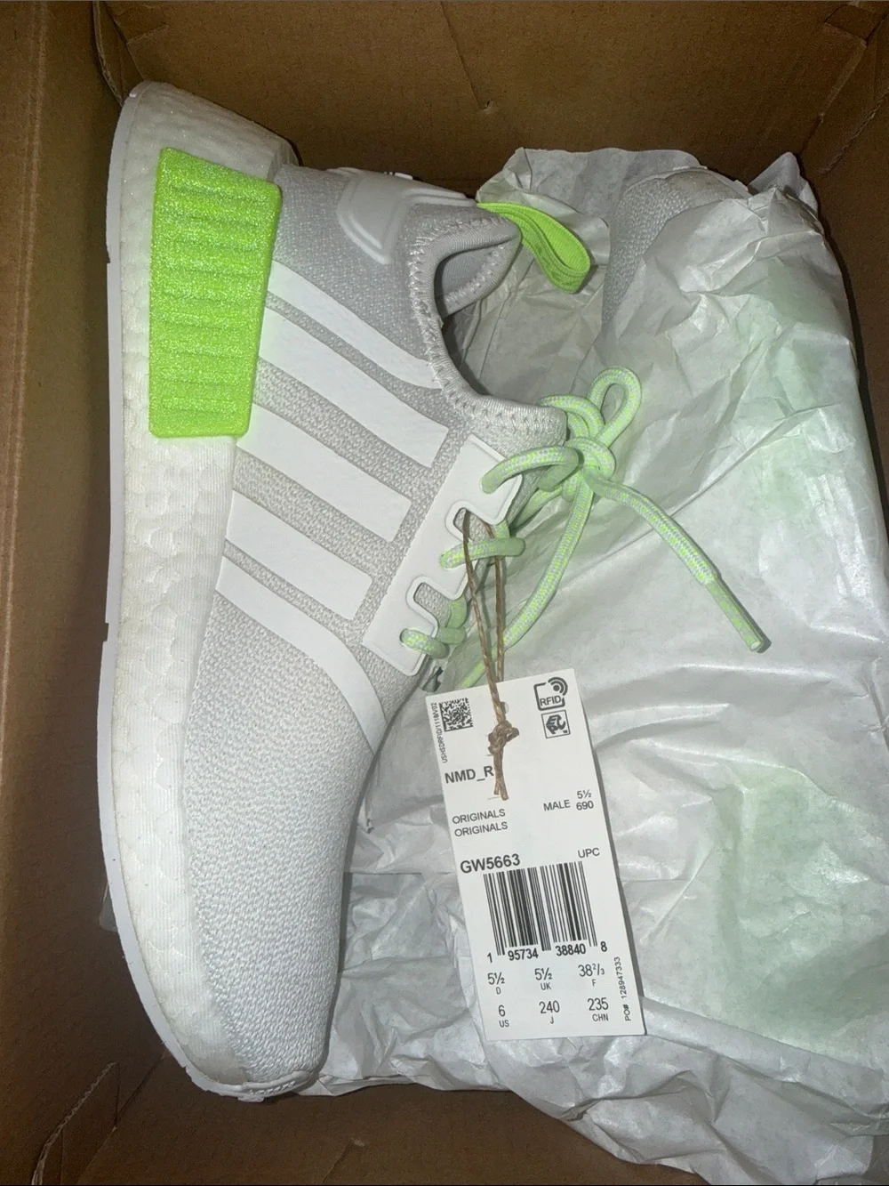 Adidas Kids NMD R1 Sneakers - Brand New With Box converts to women’s size